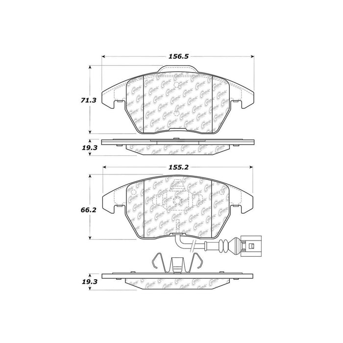 Front Disc Brake Pad Set for Volkswagen Passat 2010 2009 2008 2007 2006 P-1199316