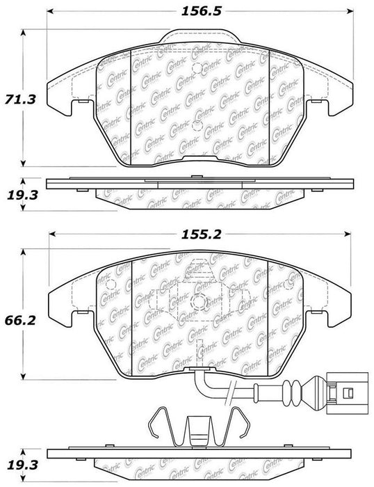 Front Disc Brake Pad Set for Volkswagen Passat 2010 2009 2008 2007 2006 P-1199316