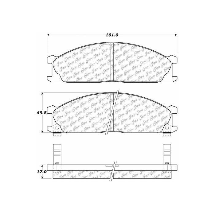 Front Disc Brake Pad Set for Nissan Frontier 2.4L L4 2004 2003 2002 2001 2000 1999 1998 P-1201096