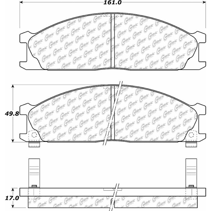 Front Disc Brake Pad Set for Nissan Frontier 2.4L L4 2004 2003 2002 2001 2000 1999 1998 P-1201096