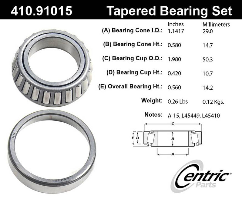 Rear Inner Wheel Bearing and Race Set for Audi Fox 1979 1978 1977 1976 1975 1974 1973 P-1210306