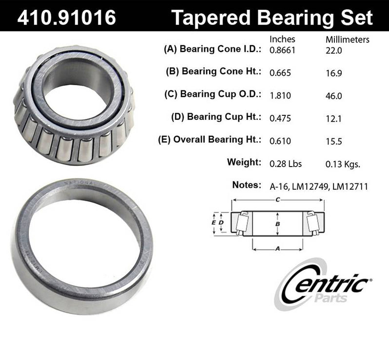 Front Outer Wheel Bearing and Race Set for Ferrari Testarossa 1991 1990 1989 1988 1987 1986 1985 P-1210436