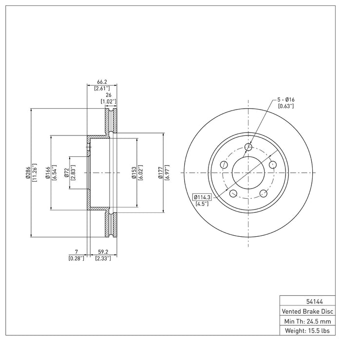 Front Disc Brake Rotor for Mazda B4000 4WD 2002 2001 2000 1999 1998 P-280670