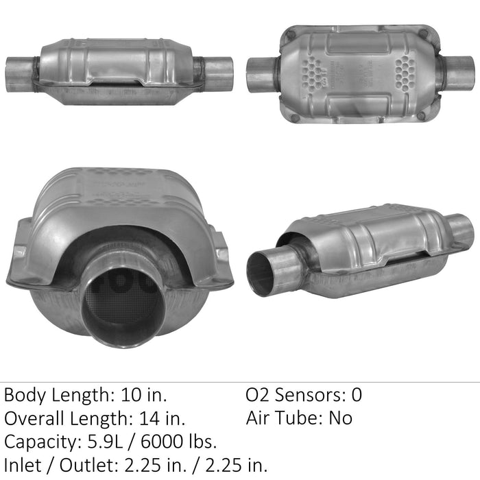 Center Catalytic Converter for Dodge Daytona 2.2L L4 1988 1987 1986 P-410610