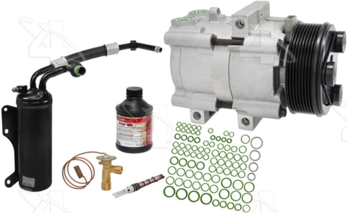 Front and Rear A/C Compressor and Component Kit for Ford E-150 Econoline 2001 2000 1999 1998 1997 P-2519678