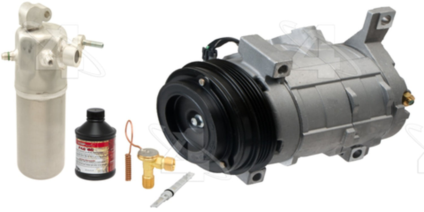 Front and Rear A/C Compressor and Component Kit for GMC Savana 2500 FLEX 2020 2019 2018 2017 2016 2015 2014 2013 2012 2011 2010 2009 2008 P-2523244