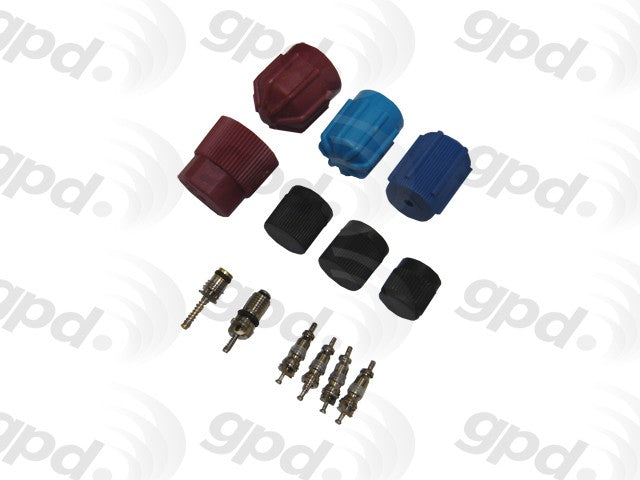 A/C System Valve Core and Cap Kit for Dodge Dakota 1993 1992 1991 1990 1989 1988 1987 P-1466837