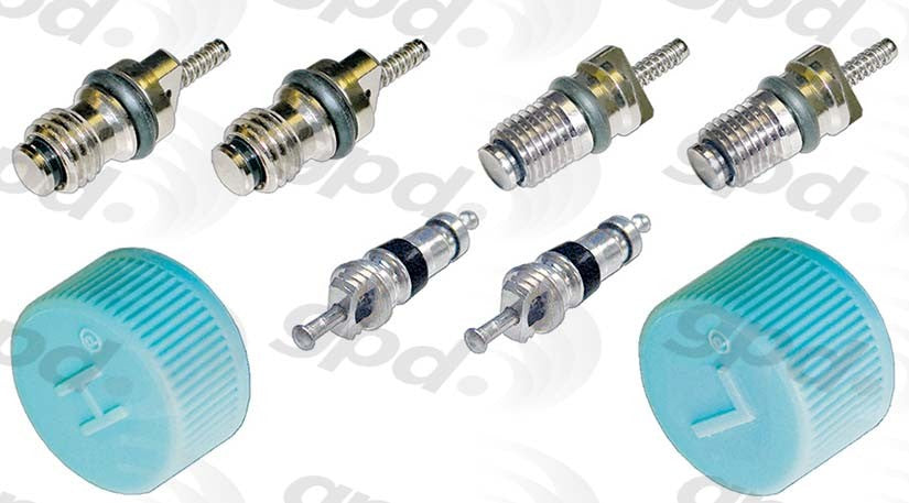 A/C System Valve Core and Cap Kit for Hyundai Veloster 1.6L L4 2014 2013 2012 P-1468009