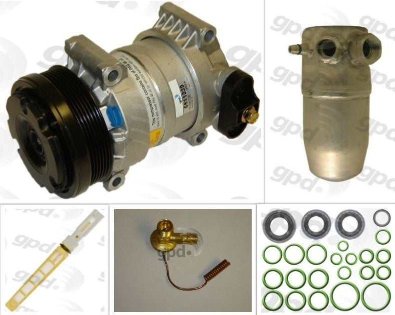 A/C Compressor and Component Kit for Chevrolet C1500 Suburban 1999 1998 1997 1996 P-1522388