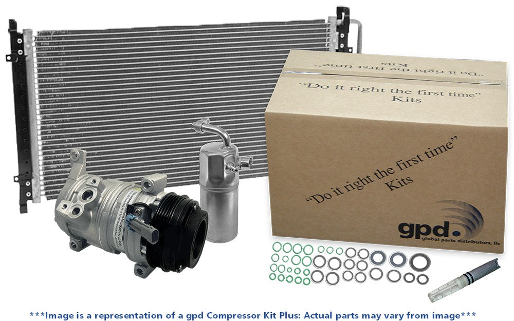 A/C Compressor and Component Kit for Pontiac Sunfire 2.4L L4 2002 2001 2000 1999 1998 1997 1996 - Global Parts 9611773A