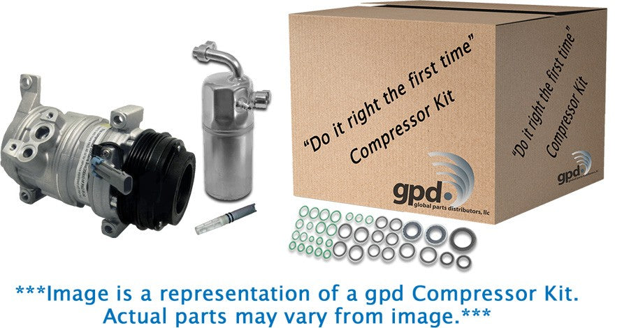A/C Compressor and Component Kit for Dodge Ram 2500 Van 1999 1998 - Global Parts 9622791