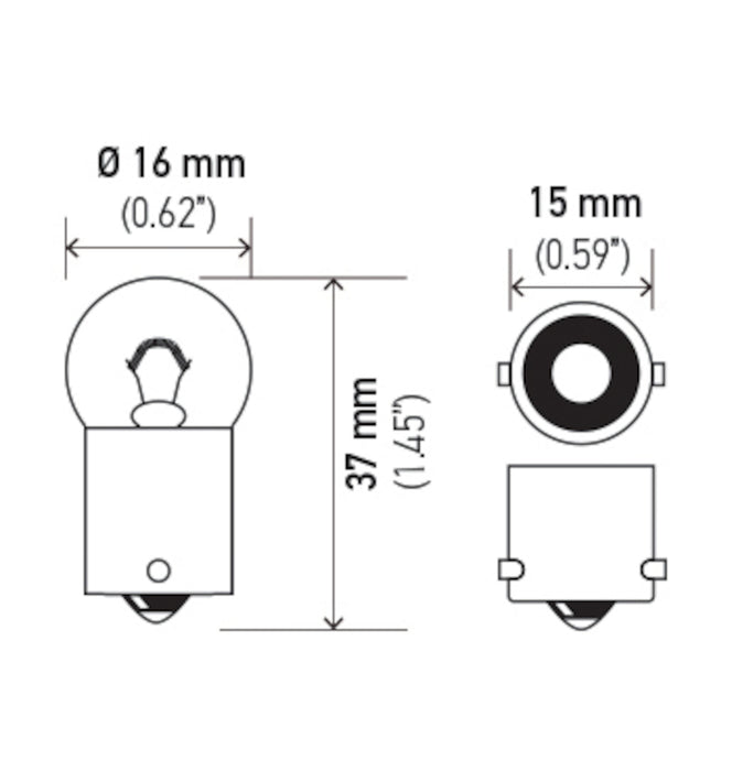 Front OR Rear Trunk Light Bulb for Toyota Starlet 1984 1983 1982 1981 P-1614018