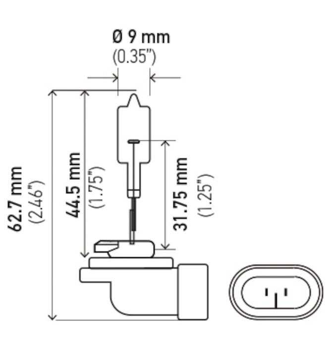 High Beam Headlight Bulb for Polaris 500 XC 1999 P-1616903