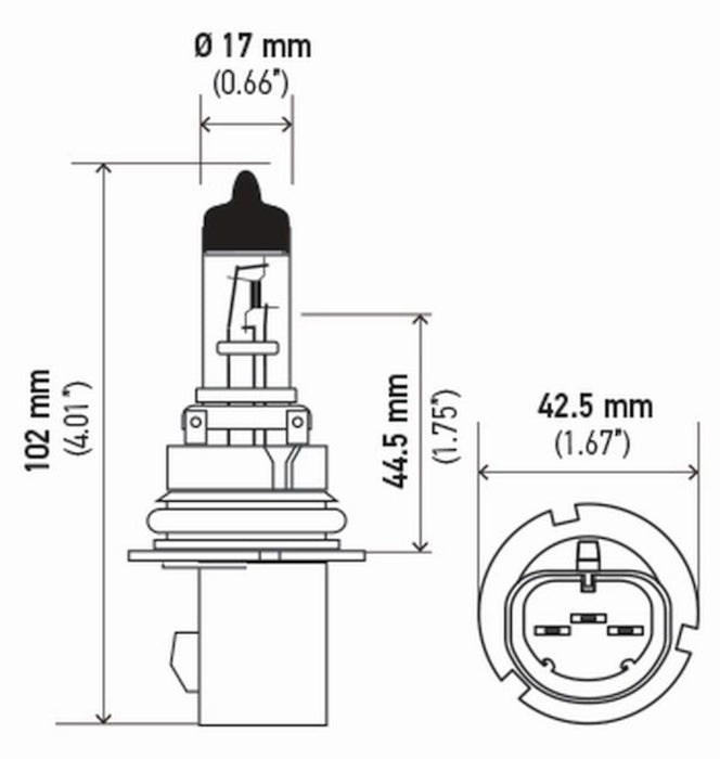 High Beam and Low Beam Daytime Running Light Bulb for Arctic Cat EXT Powder Special 1995 P-1621765