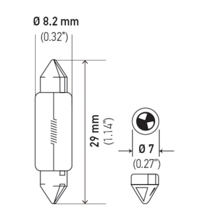 Sun Visor Light Bulb for BMW 535i 1988 1987 1986 P-1586578