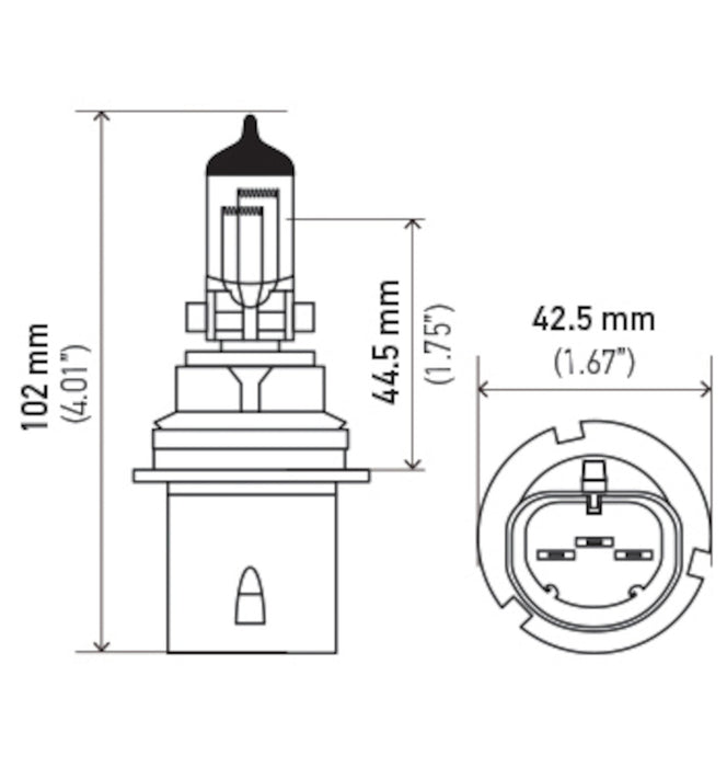 High Beam and Low Beam Headlight Bulb for Mercedes-Benz 300TD 1987 P-1593792