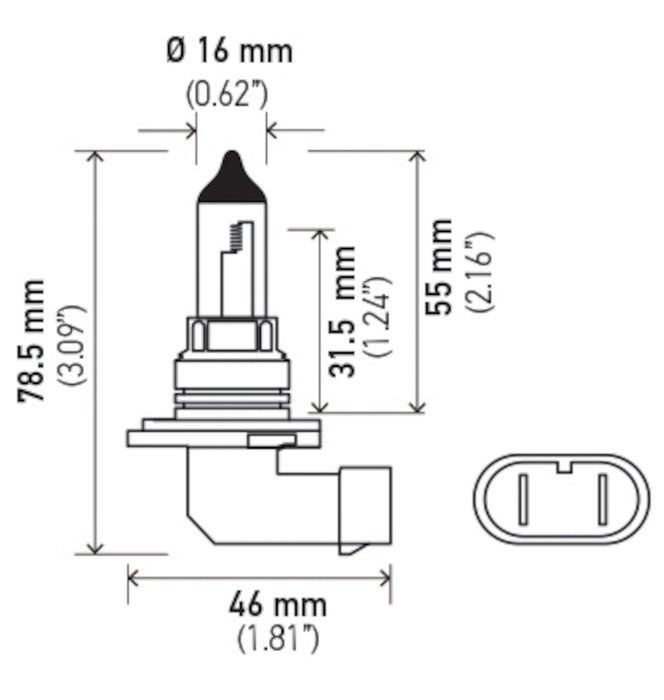 Low Beam Daytime Running Light Bulb for Yamaha YZF-R7 1999 P-1594343