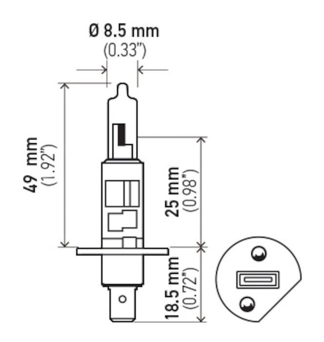 Low Beam Daytime Running Light Bulb for Aprilia RS 250 2002 2001 2000 1999 1998 1997 1996 P-1595176