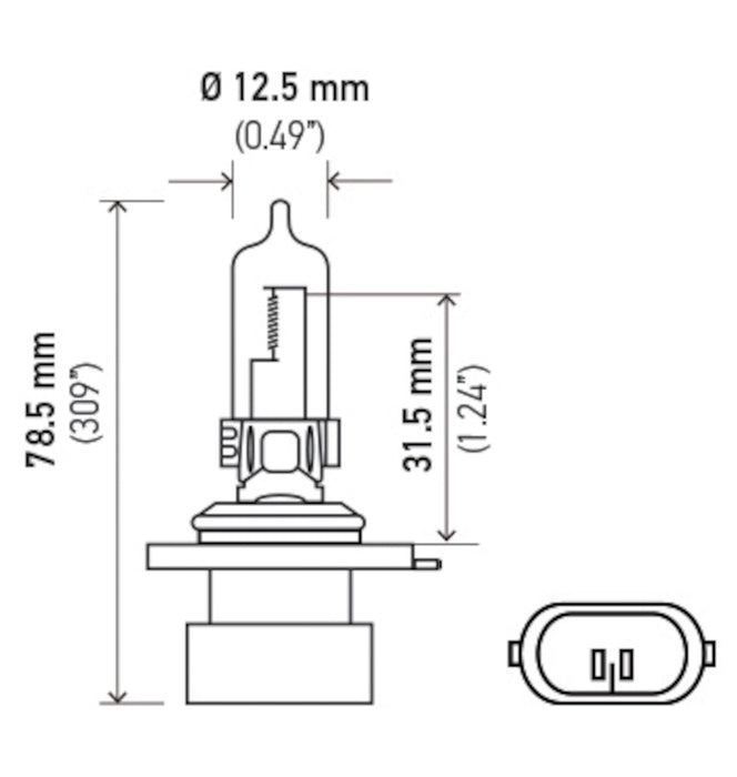 High Beam Headlight Bulb for Porsche Carrera GT 2005 2004 P-1600945