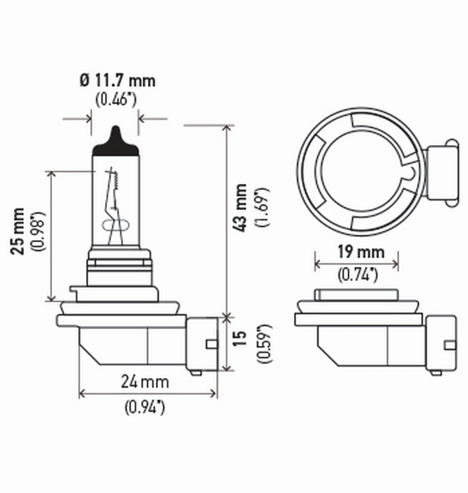 Front Cornering Light Bulb for BMW 340i 2017 2016 P-1601944