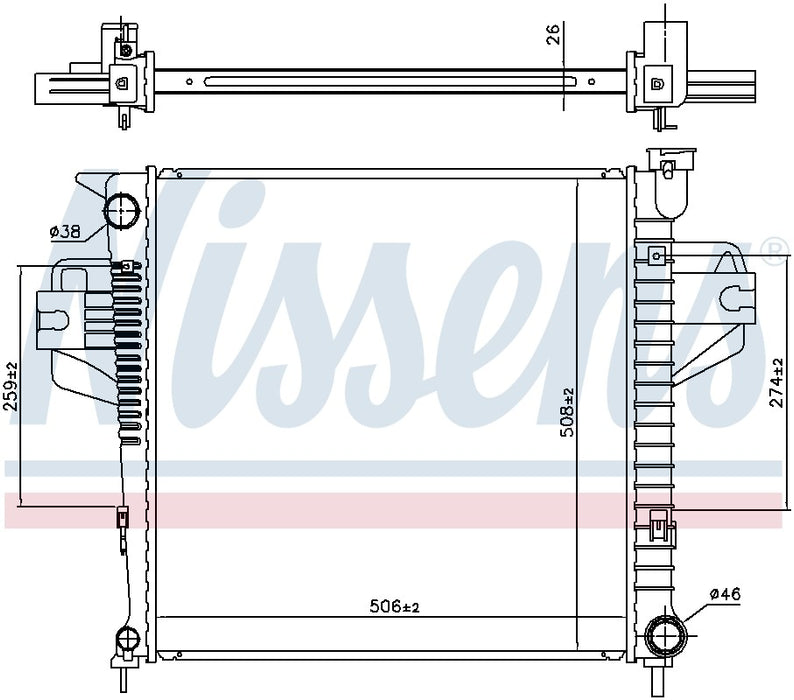 Front Radiator for Jeep Liberty 3.7L V6 GAS 2007 P-610942