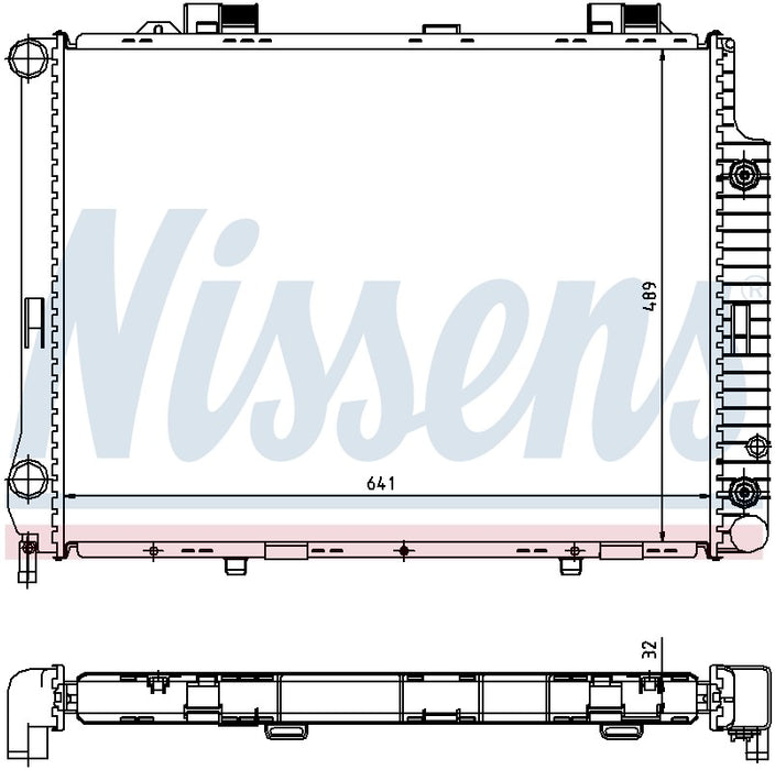 Radiator for Mercedes-Benz E320 3.2L L6 Base GAS 1997 1996 P-611153