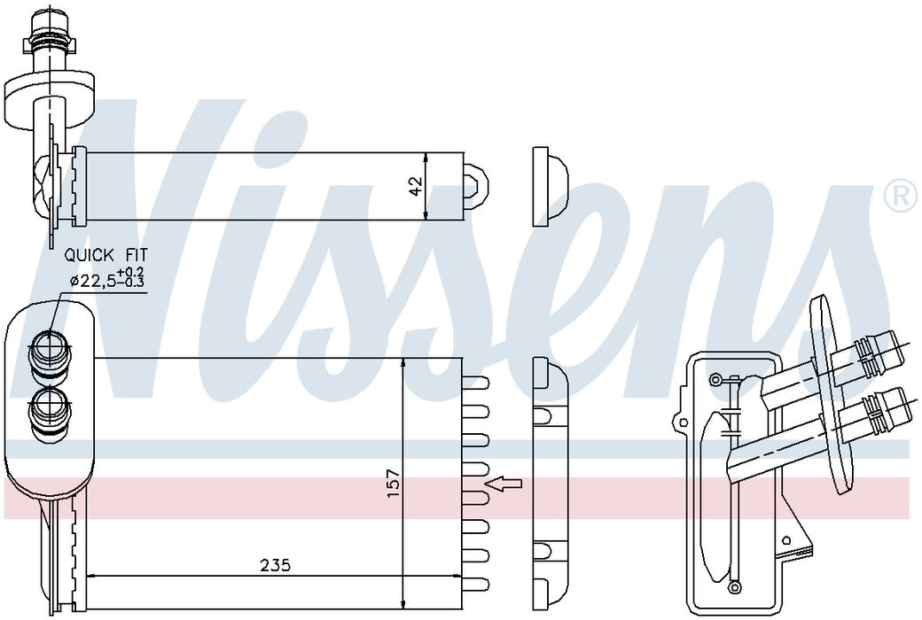 HVAC Heater Core for Volkswagen Golf 2006 2005 2004 2003 2002 2001 2000 1999 1989 1988 P-611724