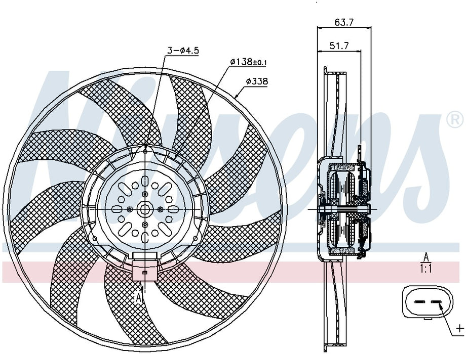 Right A/C Condenser Fan for Audi A5 Quattro 2016 2015 2014 2013 2012 2010 P-611818