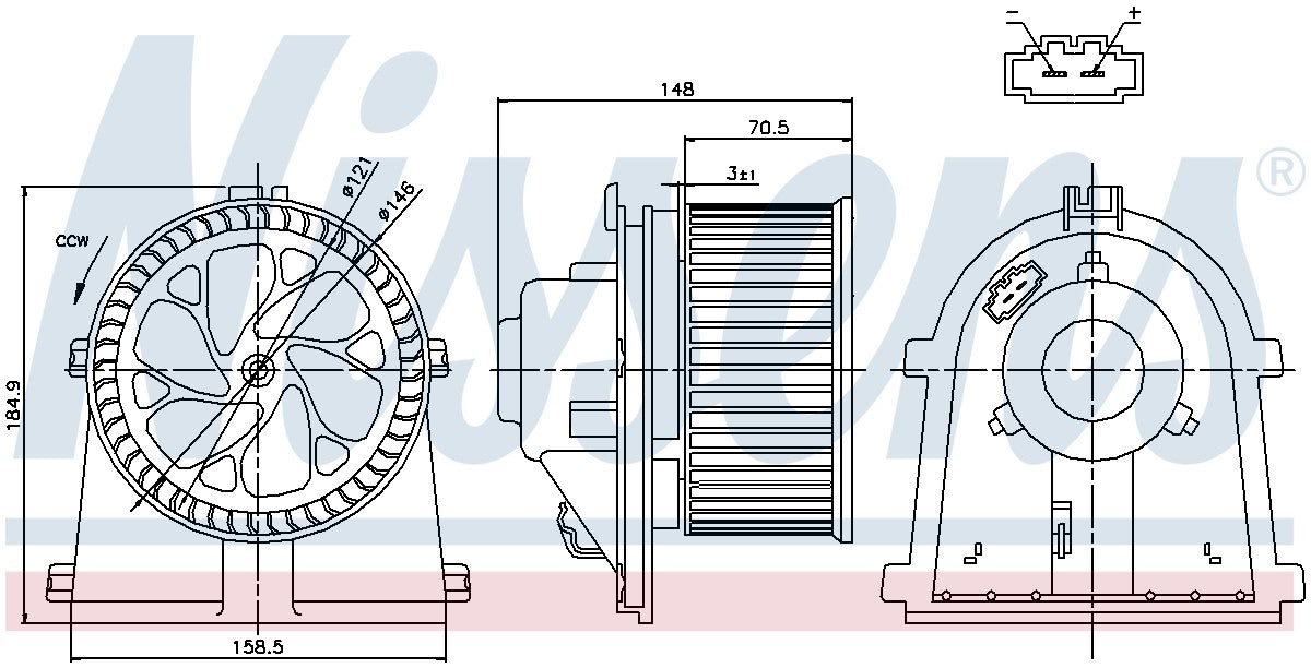 HVAC Blower Motor for Volkswagen Beetle 2010 2009 2008 2007 2006 2005 2004 2003 2002 2001 2000 1999 1998 P-611823