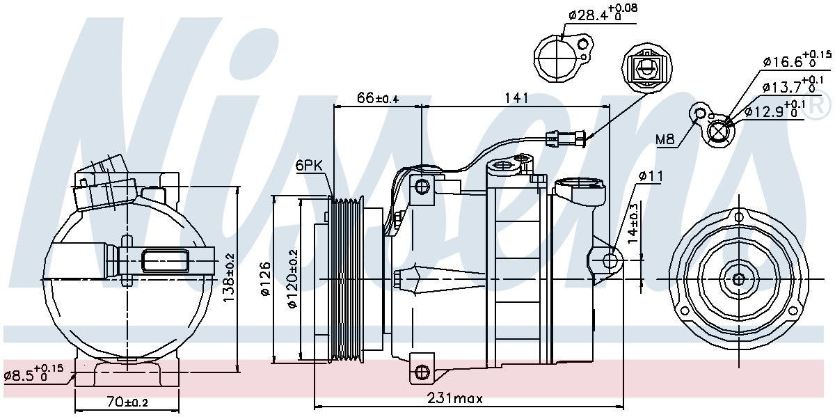 A/C Compressor for Porsche Boxster GAS 2008 2007 2006 2005 2004 2003 2002 2001 2000 1999 1998 1997 P-612142