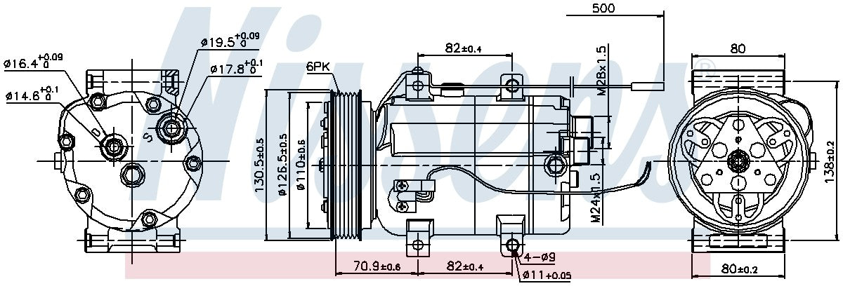 A/C Compressor for Audi 100 Quattro 2.8L V6 CS GAS 1994 1993 P-612263