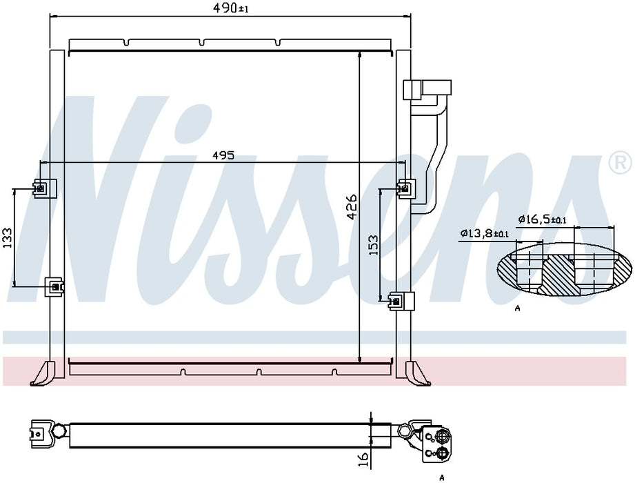 A/C Condenser for BMW 323i 2.5L L6 Base GAS 1999 1998 P-612827