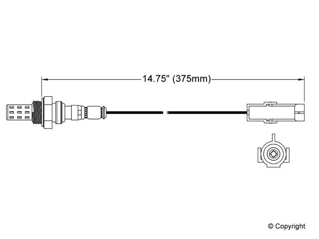 Upstream Oxygen Sensor for Chevrolet R3500 GAS 1991 1990 1989 P-676554