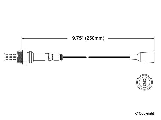 Upstream Oxygen Sensor for Nissan 720 2.4L L4 GAS 20 VIN 1986 P-676899