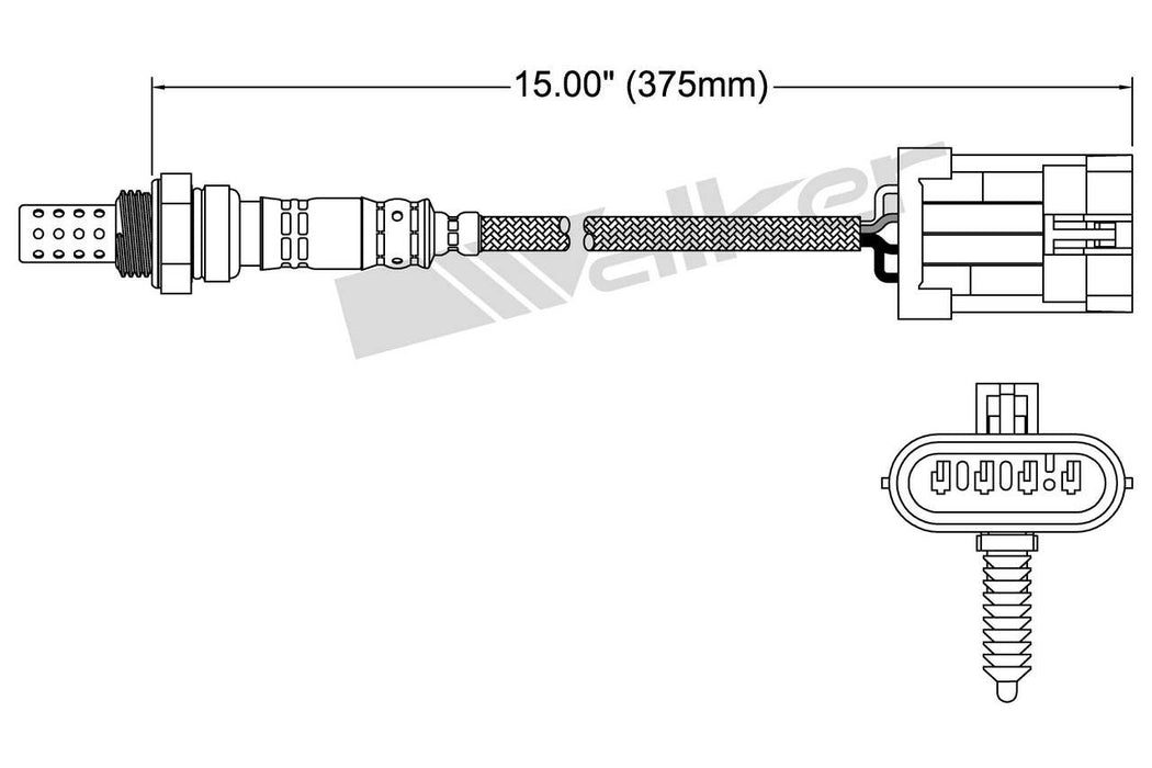 Downstream Oxygen Sensor for Daewoo Lanos 1.6L L4 GAS 24 VIN 2002 2001 2000 1999 P-677883