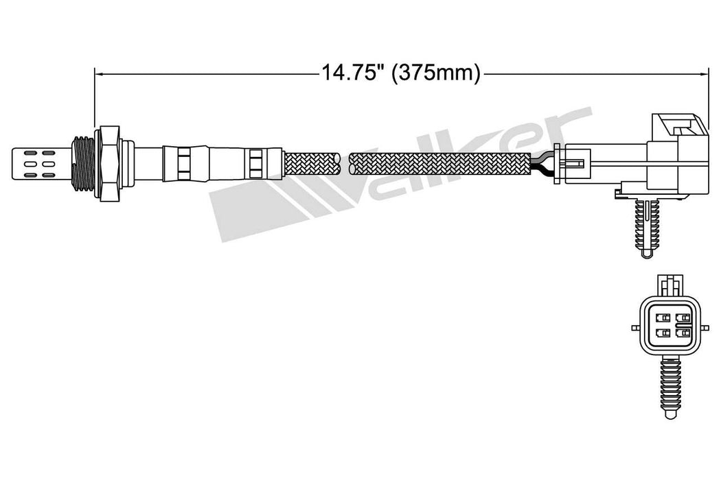 Downstream Left OR Downstream Right Oxygen Sensor for GMC Sierra 2500 GAS 2001 2000 1999 P-678003