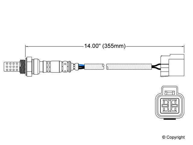 Upstream Oxygen Sensor for Mitsubishi Precis 1.5L L4 GAS 15 VIN 1994 1993 P-679608