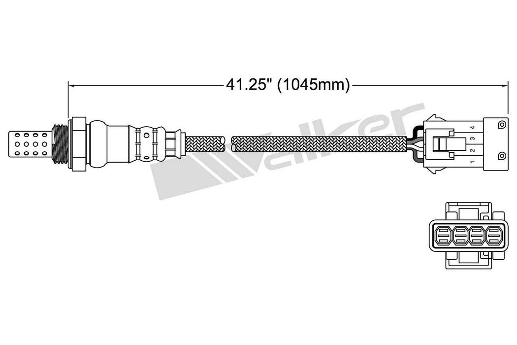 Downstream Oxygen Sensor for Saab 9-3X 2.0L L4 GAS 33 VIN 2011 2010 - Walker 250-24353