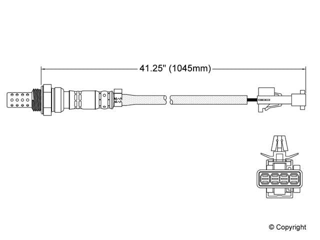 Downstream Oxygen Sensor for Saab 9-3X 2.0L L4 GAS 33 VIN 2011 2010 - Walker 250-24353