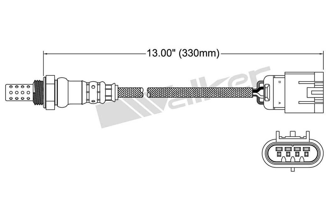 Downstream Left OR Downstream Right Oxygen Sensor for Hyundai Genesis 3.8L V6 GAS 32 VIN 2011 2010 2009 P-681073