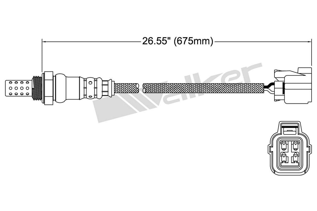 Downstream Oxygen Sensor for Honda S2000 2.2L L4 GAS 2009 2008 2007 2006 P-681404