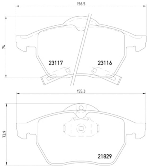 Front Disc Brake Pad Set for Saab 900 1998 P-706371