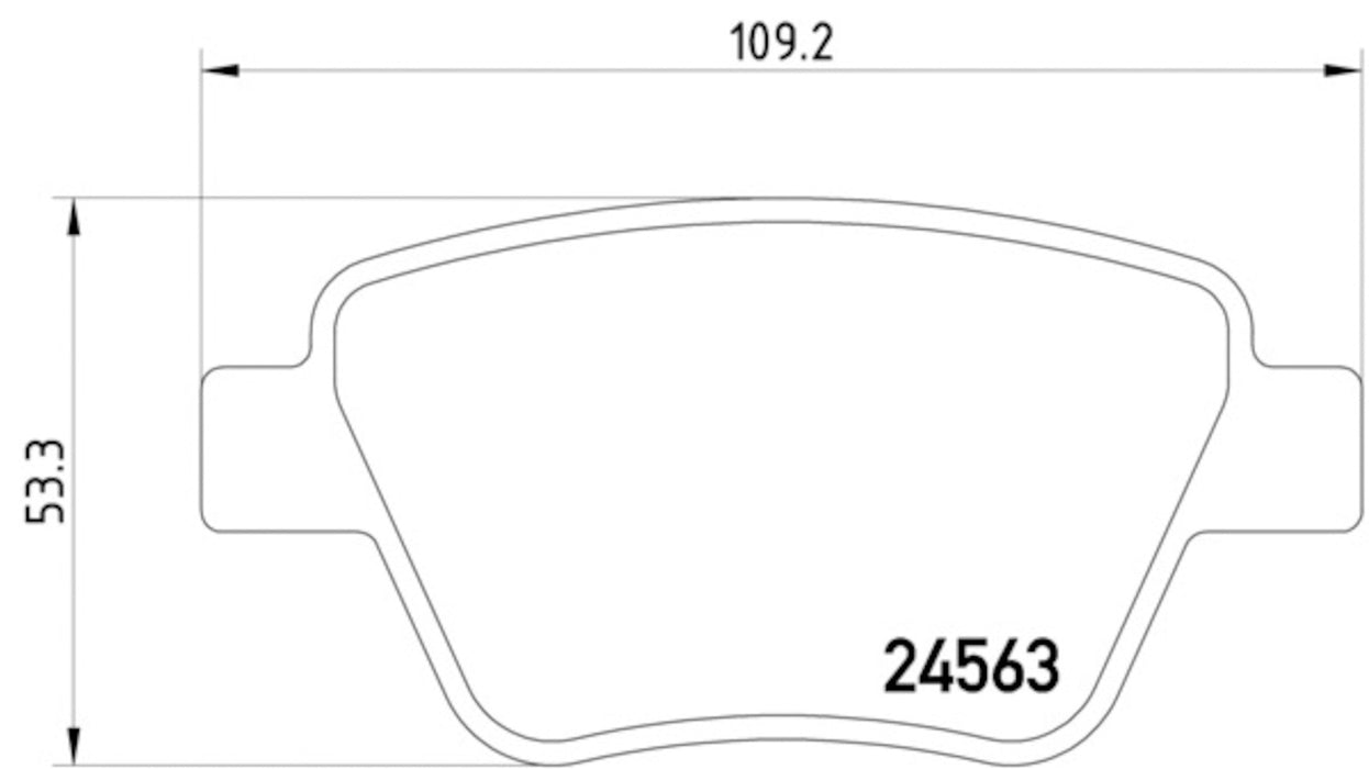 Rear Disc Brake Pad Set for Audi A3 2.0L L4 Base 2013 2012 2011 2010 P-707090