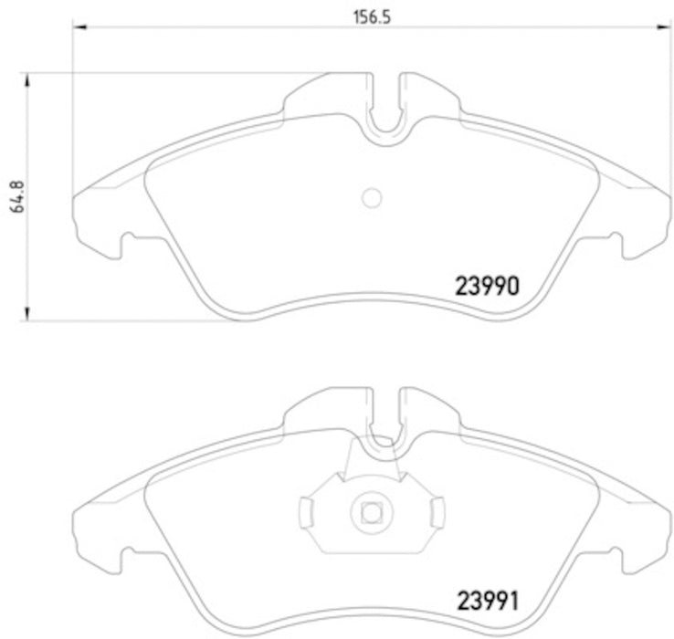 Front Disc Brake Pad Set for Dodge Sprinter 3500 2.7L L5 2006 2005 2004 2003 P-707175