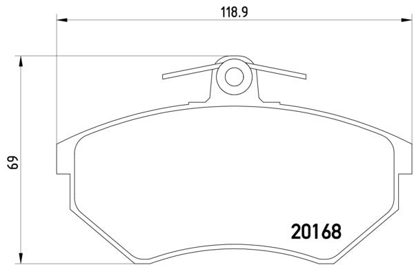 Front Disc Brake Pad Set for Volkswagen Passat 1997 1996 1995 1993 1992 1991 1990 P-707514