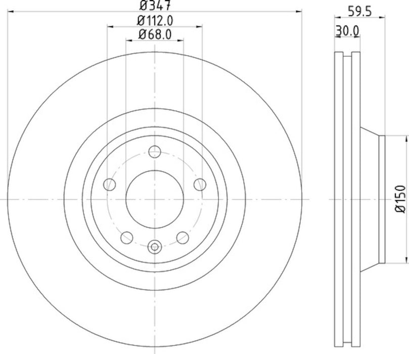 Front Disc Brake Rotor for Audi A6 Quattro 2011 2010 2009 2008 2007 2006 2005 P-709268