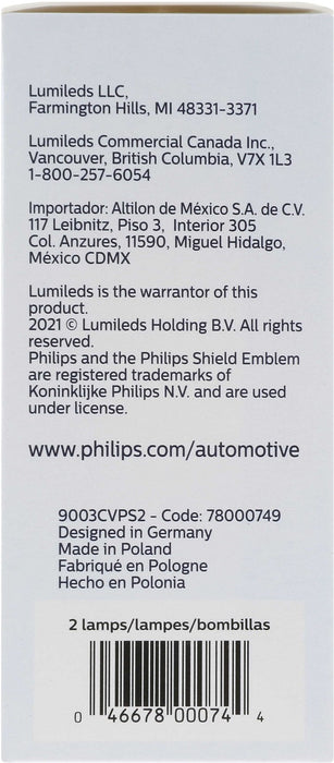 High Beam and Low Beam Fog Light Bulb for Ducati Monster 900 2002 2001 2000 1999 1998 1997 - Phillips 9003CVPS2