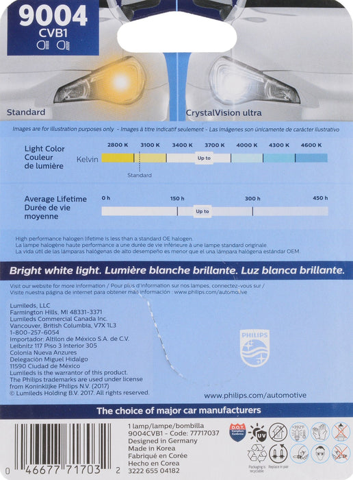 High Beam and Low Beam Headlight Bulb for Pontiac Sunburst 1988 1987 P-974422