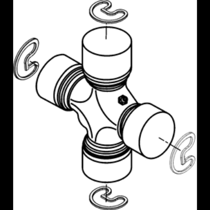 Front Driveshaft at Front Axle OR Front Driveshaft at Transfer Case OR Rear Driveshaft at Rear Axle OR Rear Driveshaft at Transmission Universal Joint for International Scout II 4WD P-1043380