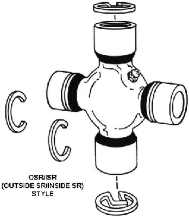 Rear Driveshaft at Rear Axle OR Rear Driveshaft at Support Bearing Universal Joint for GMC Sierra 1500 Manual Transmission 2006 2005 2004 P-1045272